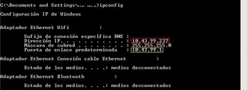 Obtener la puerta de enlace en Windows